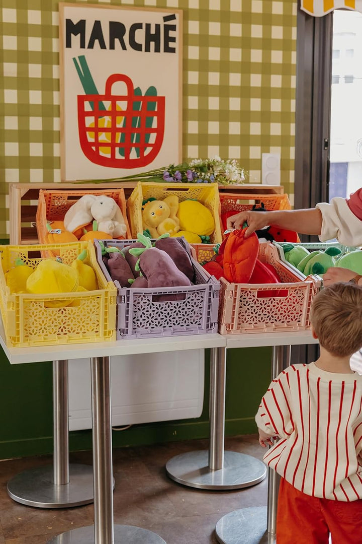 LES DÉGLINGOS Flipetz Buzzet The Bee Dekokissen – wendbares 2-in-1-Plüschkissen von Mandarine zu Bie