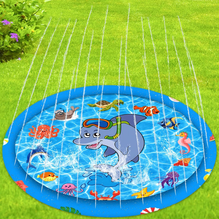 MULEVIP Splash Pad 170CM Wasserspielmatte Kinder,Sprinklermatte,Wassersprenkler Garten Kinder,Sprink