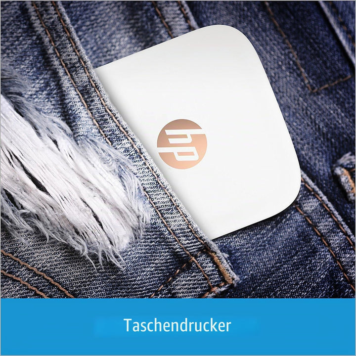 HP Sprocket Mobiler Fotodrucker (Drucken ohne Tinte, Bluetooth, 5 x 7,6 cm Ausdrucke) weiss nur Foto