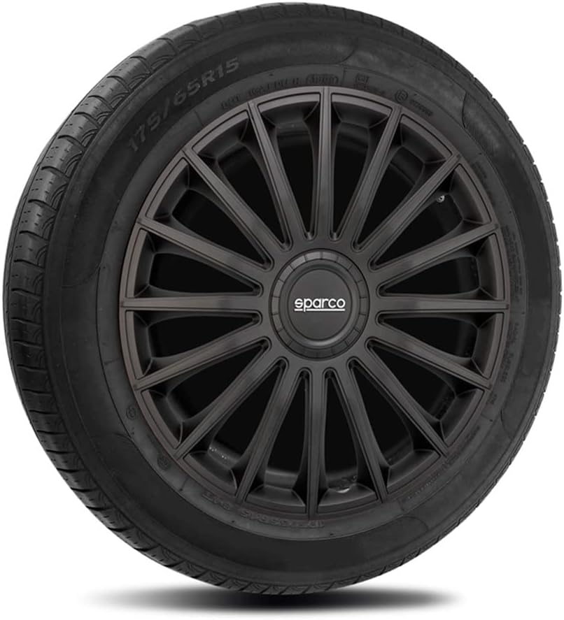 Satz Sparco Radzierblenden Treviso 13-Zoll Schwarz