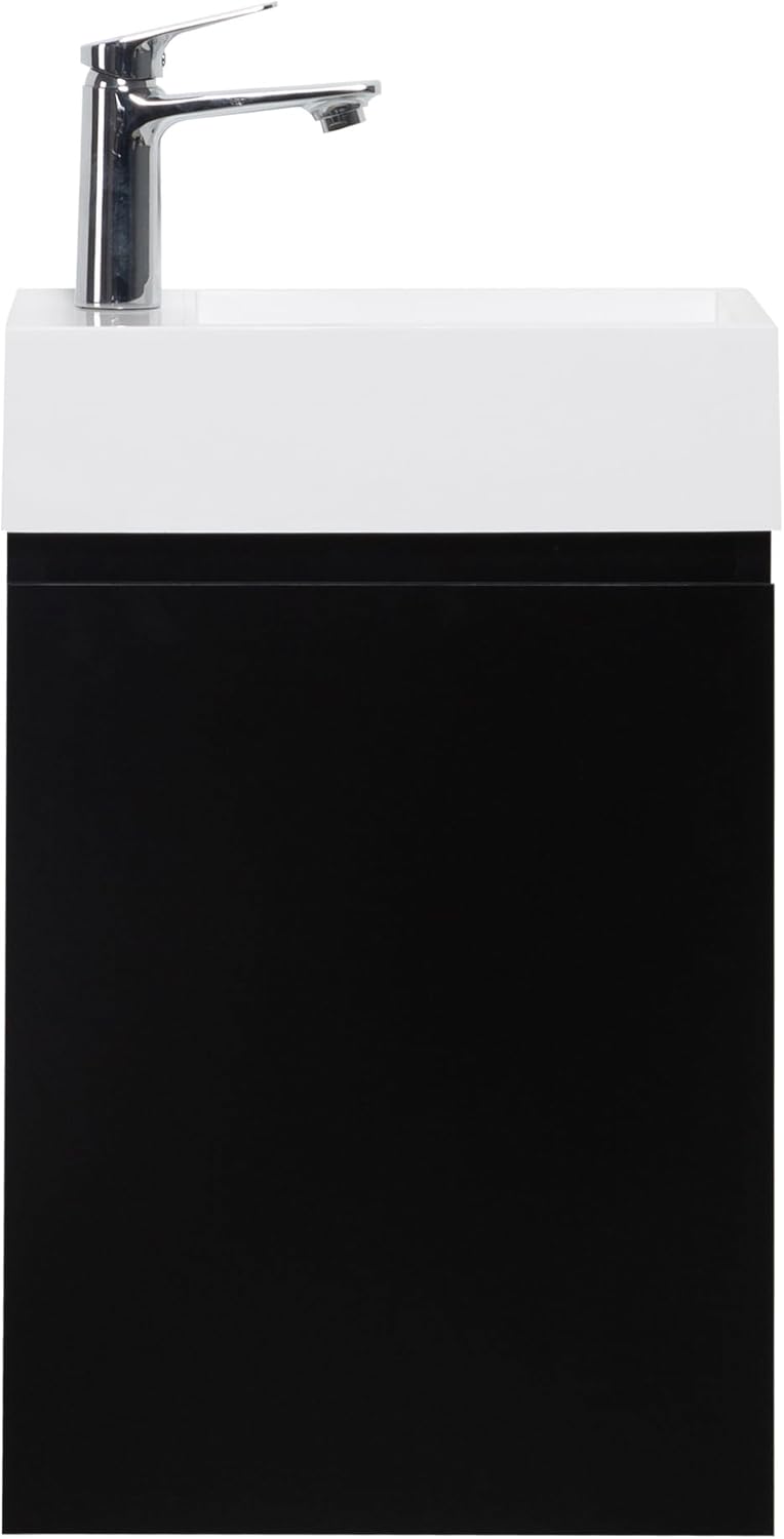 WC Badmöbel Angela 40x22 cm Matt schwarz - Schrank Waschbecken Badezimmer Toilette Mat Schwarz 40cm,