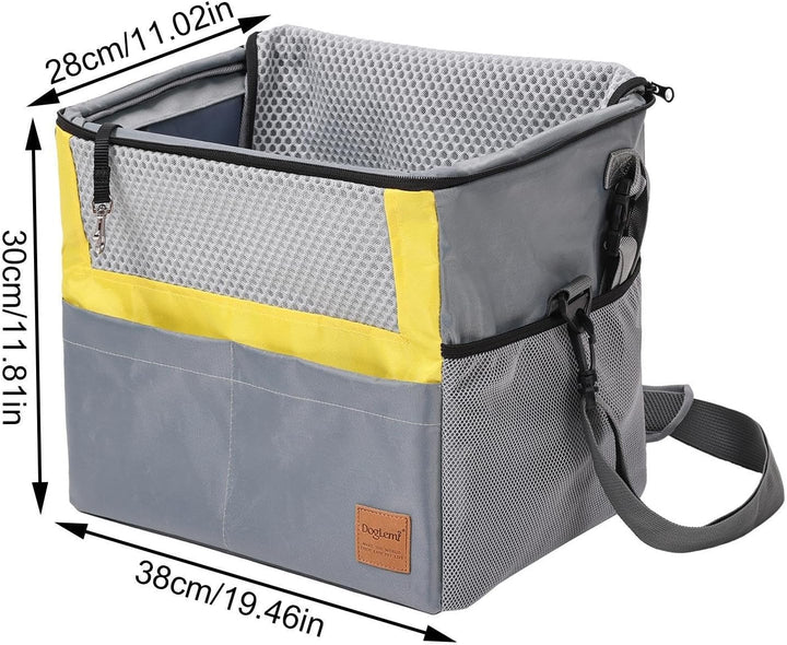 Pet Carrier Fahrradkorb - Wasserdichter Atmungsaktiver Hundetrage - Multi-Pocket Welpenkorb für Pend