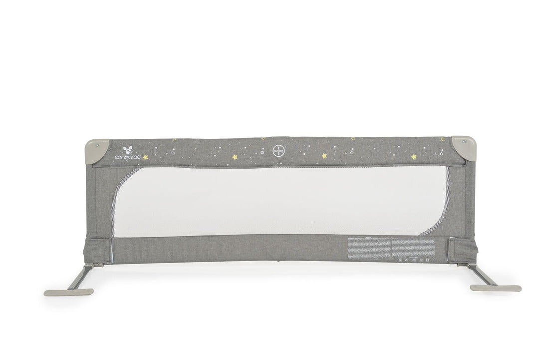 Cangaroo Bettschutzgitter Leinen 130 cm Bettgitter Rausfallschutz Front klappbar grau, grau