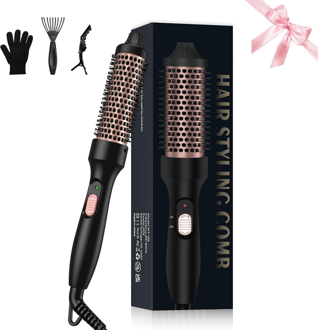 UKLISS Thermobürste 32mm Thermal Brush, Pro Leichte Thermo Rundbürste 200℃, Hot Brush Einfach zu Ver