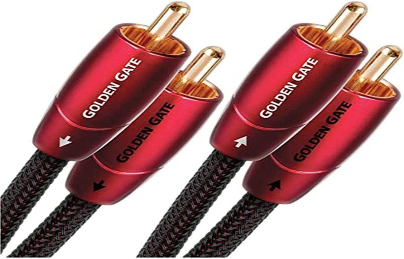 audioquest Golden Gate 2 x Cinch Stecker auf 2 x Cinch Stecker 1m Single, Single