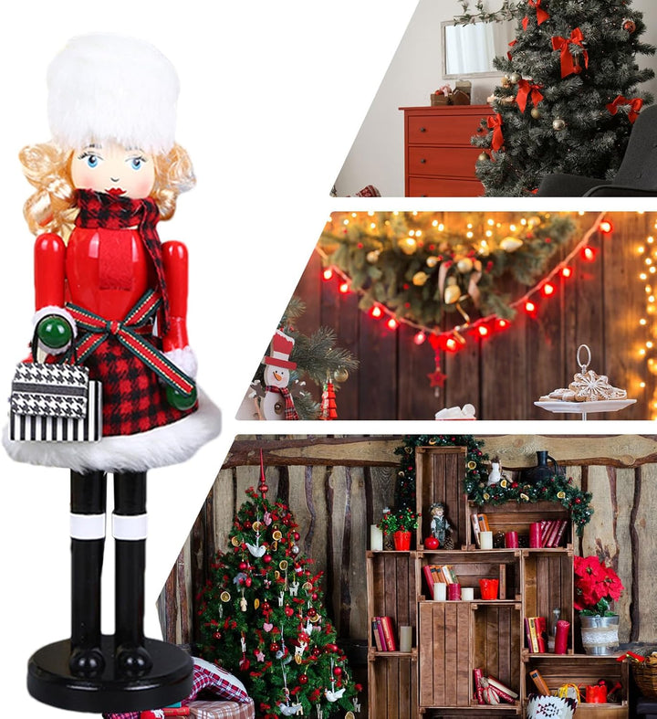Generisch Weihnachtsnussknacker Dekorationen - Weibliche Nussknacker Tischdekoration - Dekorative Fi