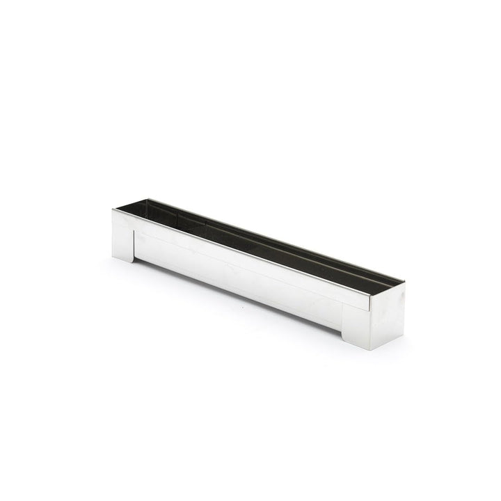 De Buyer 3205.04 Quadratische Dachrinne, Feinabzieher, Edelstahl, 30 x 4 cm, grau