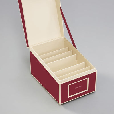 Semikolon 352544 CD- und Fotobox – 17,7 x 15,7 x 25,6 cm – für 10 x 15 cm Fotos – Cover burgundy dun