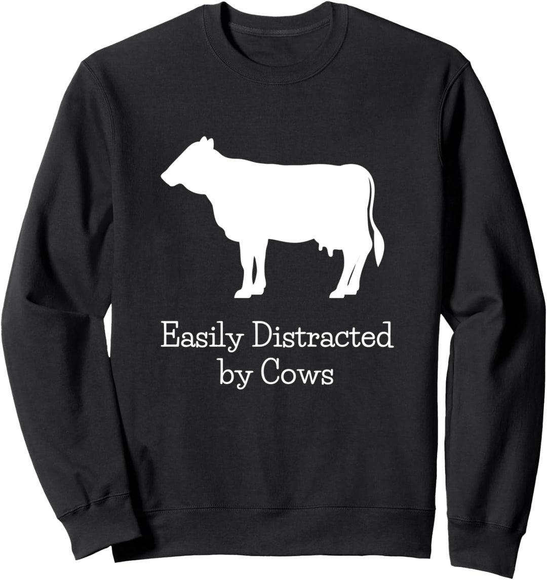 Leicht abgelenkt von Kühen Farmer Life Cow Animals Farm Sweatshirt