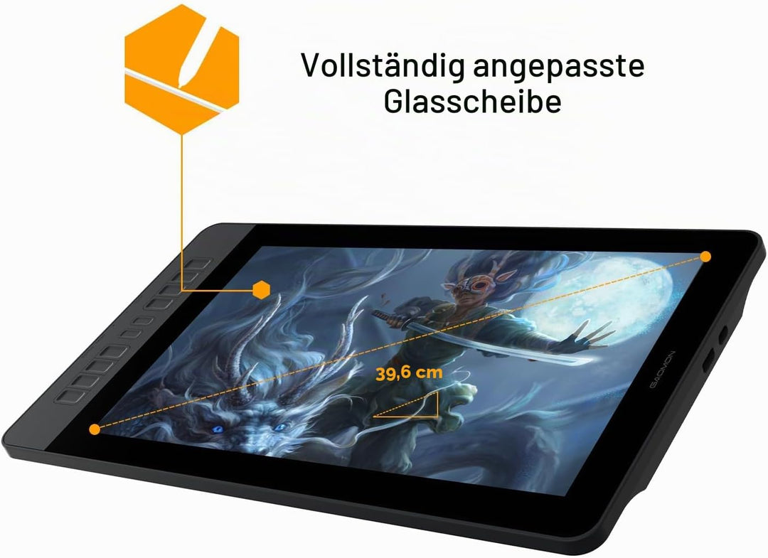 GAOMON PD1320 13,3 Zoll Graphictablet mit Display, HD -IPS -Monitor mit 8192 Druckpegeln und Batteri