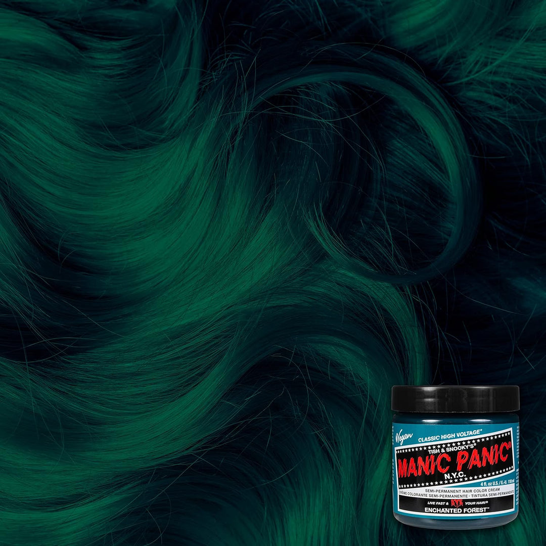 Manic Panic Enchanted Forest Classic Creme, Vegan, Cruelty Free, Green Semi Permanent Hair Dye 3 x 1