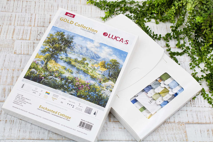 Kreuzstich-Set Luca-S Gold – Enchanted Cottage B615