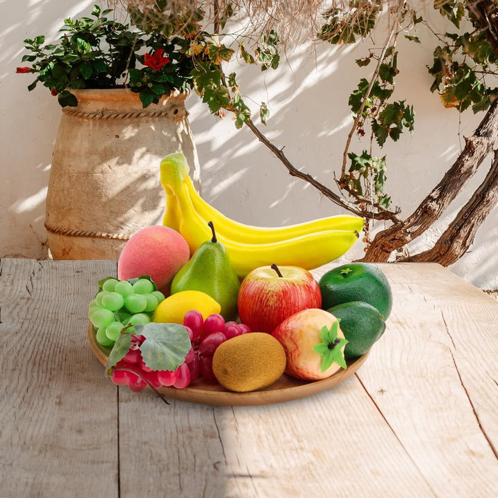 Meiwlong 11 PCS Künstliche Früchte Gefälscht Banane Traube Zitrone Kiwi Orange Apfel Pfirsich Erdbee
