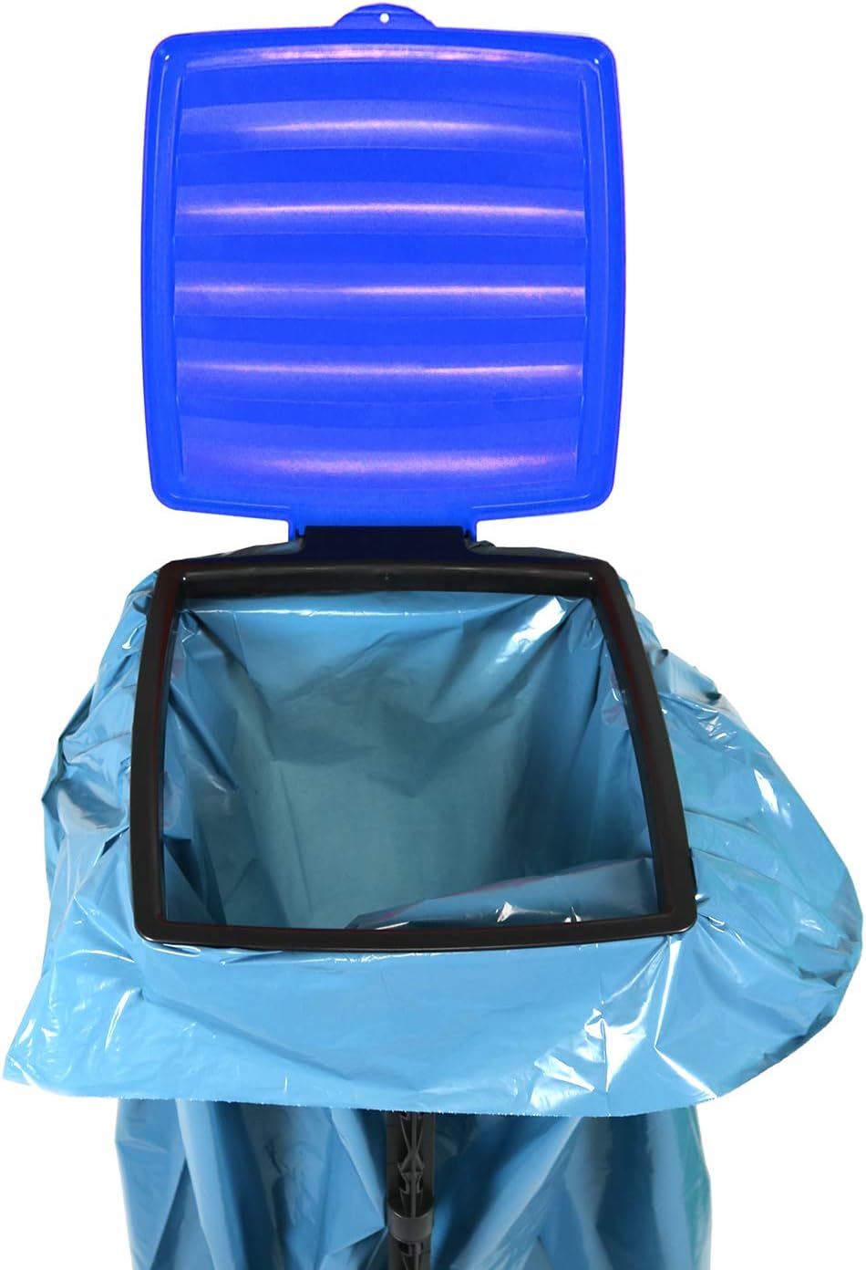 com-four® Müllsackständer mit Deckel - in 3 möglichen Höhen aufbaubar - optimal für Heim, Garten, We