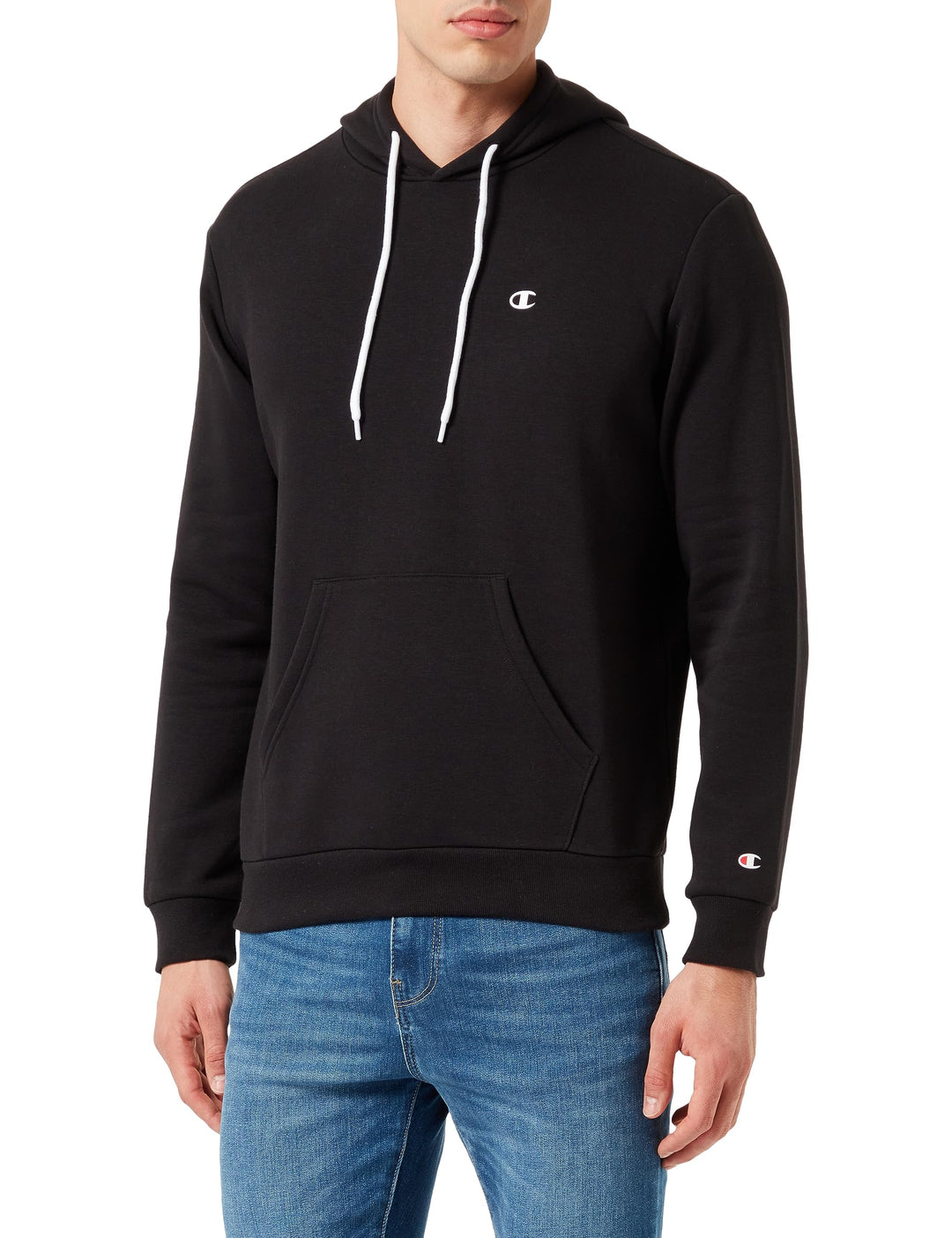 Champion Herren Legacy Basics - Powerblend Fleece Kapuzenpullover XS Schwarz, XS Schwarz