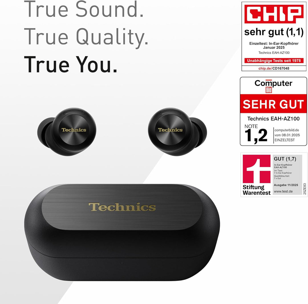 Technics EAH-AZ100E-K Kabellose Kopfhörer mit Geräuschunterdrückung, Bequeme In-Ear-Kopfhörer, Multi