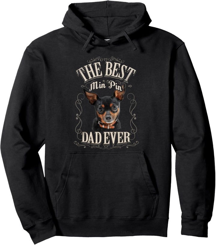 Best MinPin Dad Ever Zwergpinscher Vintage Geschenke Mann Pullover Hoodie