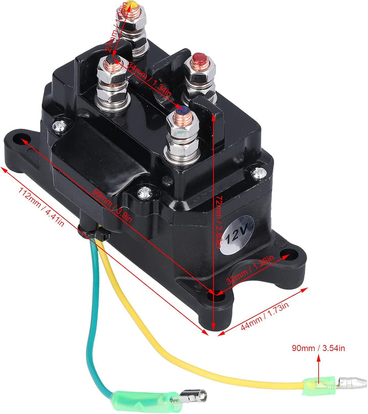 Entatial Windenmagnetrelais, 12V Windenmagnetrelais Windenmagnetrelais Schütz Montagehalterungen Kit