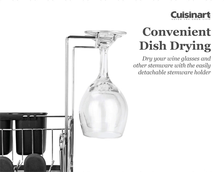 Cuisinart Abtropfgestell aus Edelstahl – inklusive Draht, Utensilienhalter, Abtropfbrett, Stielgläse