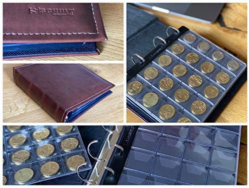 Schulz Leather Vintage Coin Sewn Album Scrapbook Multi Functional 300pcs of 2 Euro for Albums Collec