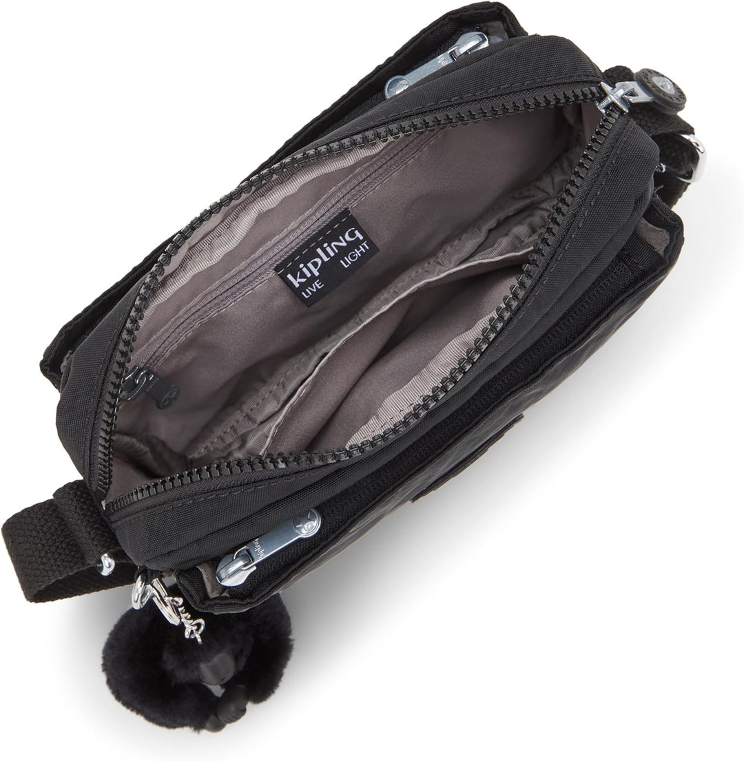Kipling Damen Abanu Tasche, Schwarz (Black Noir), 20x13.5x7.5 cm (B x H T) EU, Black Noir