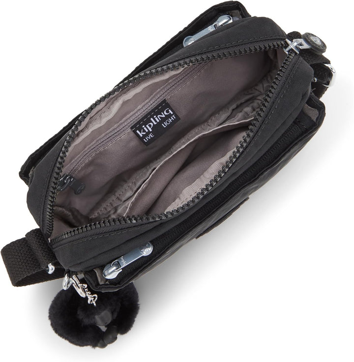 Kipling Damen Abanu Tasche, Schwarz (Black Noir), 20x13.5x7.5 cm (B x H T) EU, Black Noir