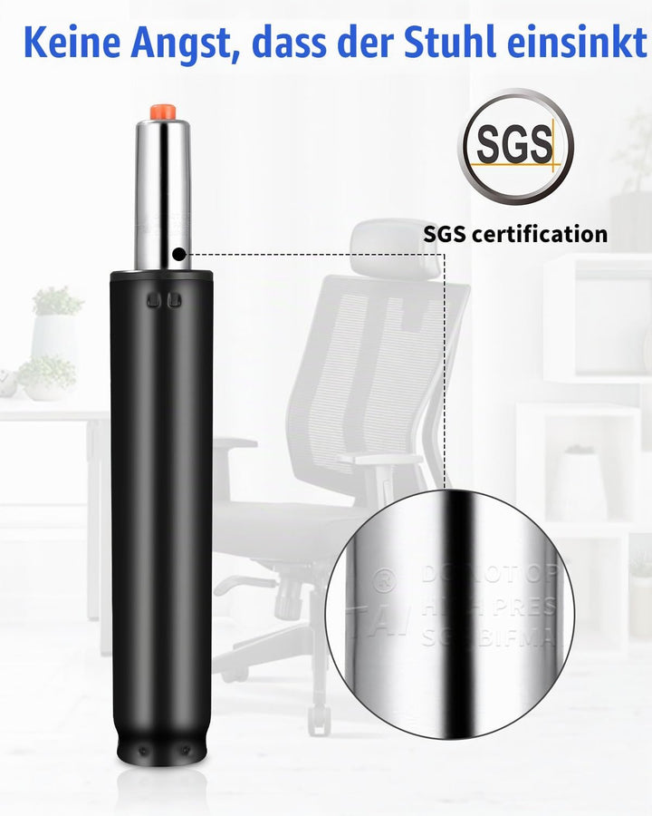 Gasdruckfeder Bürostuhl, Ersatz Gasdruckdämpfer Zylinder, 310mm-455mm, 450KG, Mit 5 Rollen, Für Offi