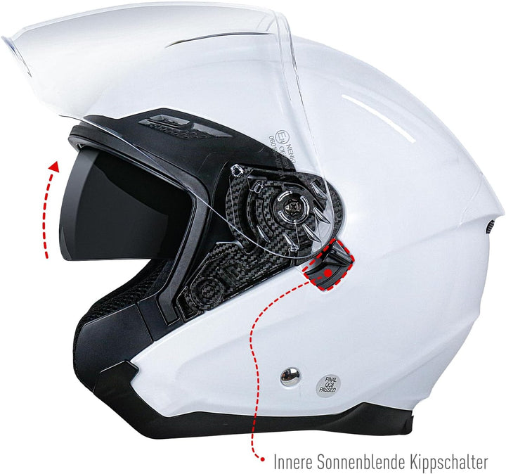 NENKI Jethelme Halbhelme Rollerhelm Sturzhelm Chopper Helm,Motorradhelm ECE 22.06 mit Doppelvisier S