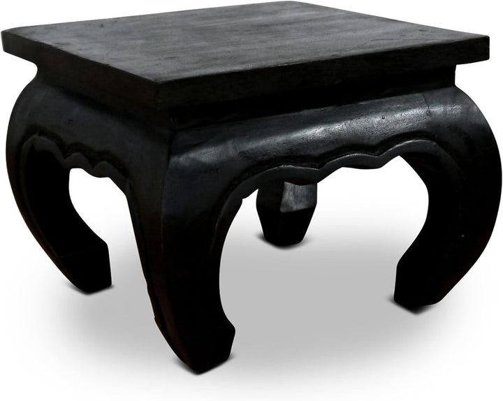 livasia Opiumtisch, Beistelltisch aus Massivholz, Couchtisch, Nachttisch, Hocker (36cm) 36x36cm, 36x