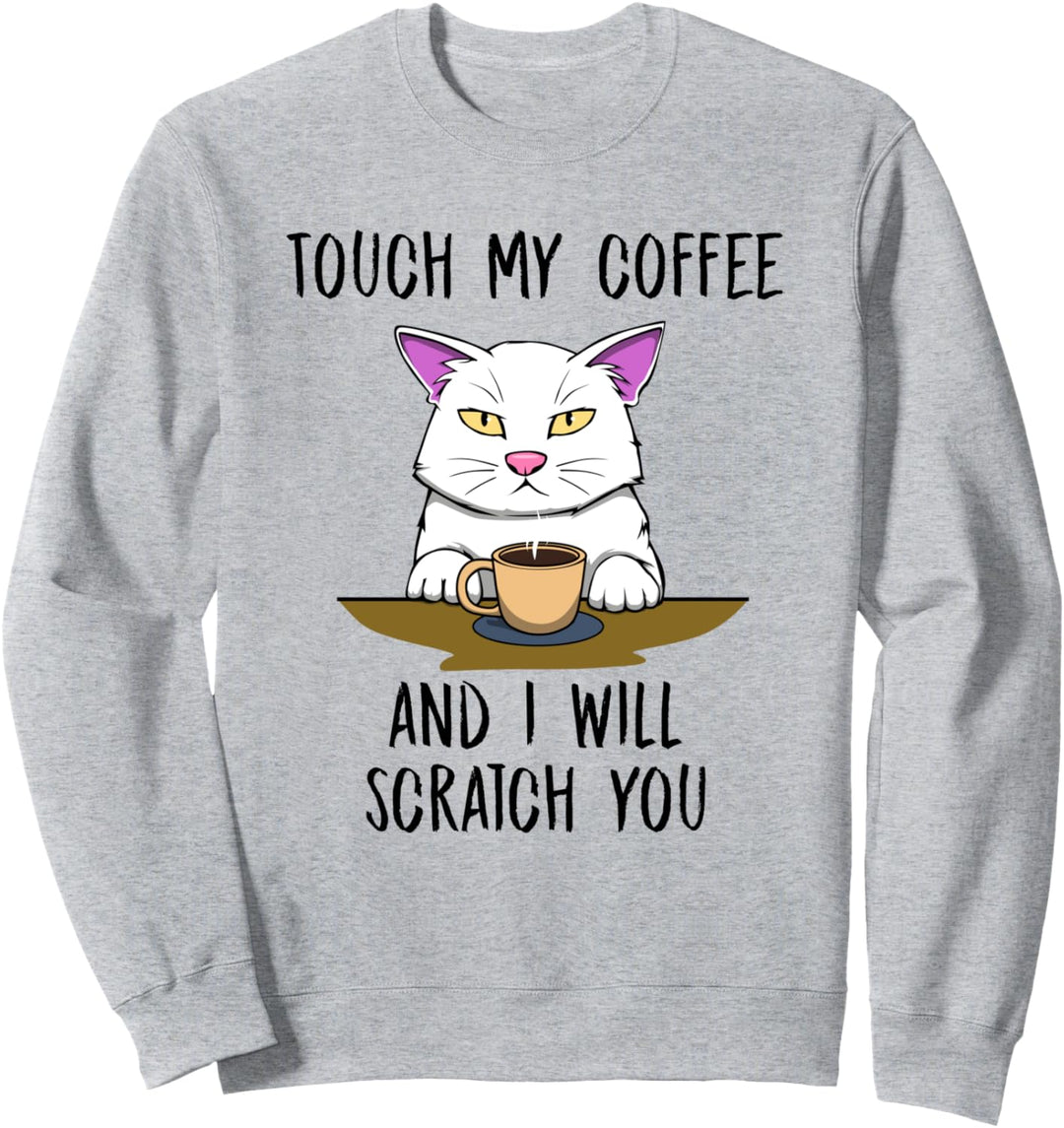 Widerspenstige Katze Büro Kaffee Kratzen Sweatshirt