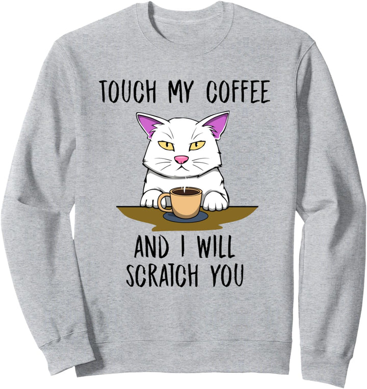 Widerspenstige Katze Büro Kaffee Kratzen Sweatshirt