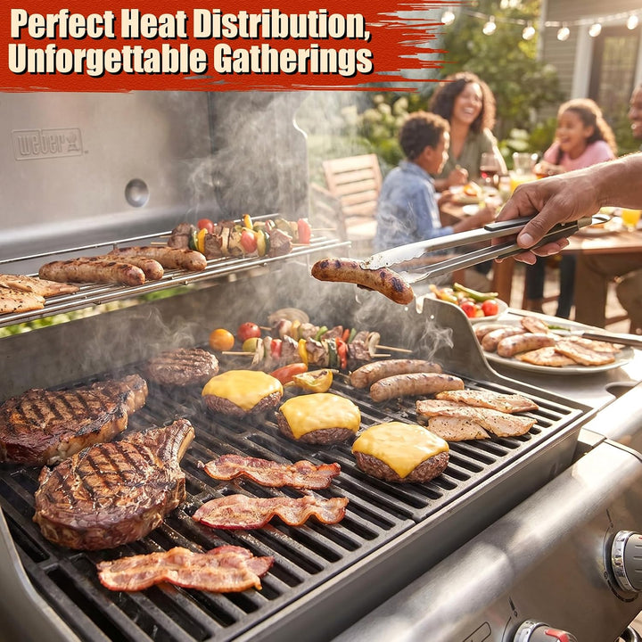 Denmay 7524 49,5 x 32,8cm Gusseisen Grillrost für Weber Genesis E-310/ E-320/ E-330, S-310/ S-320/ S