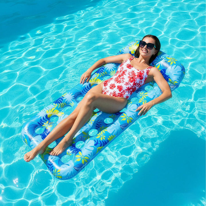 Luftmatratze Pool, Floaty Schwimmmatratze Mit Kopfstütze Erwachsene Schwimmende Wasserspass Schwimme