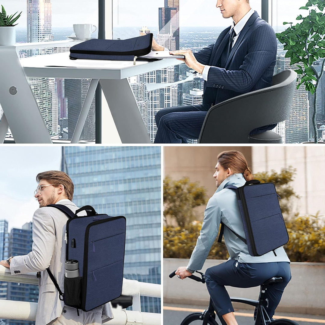 ZINZ 13 14 15 16 Zoll Schlank und Erweiterbar Laptop Rucksack Wasserdicht Notebook Tasche für Männer