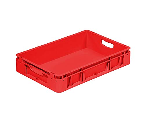 Eurobehälter 600x400x120 mm (LxBxH) | stapelbar | Wände und Boden geschlossen | Mit Handgriff | 20 L