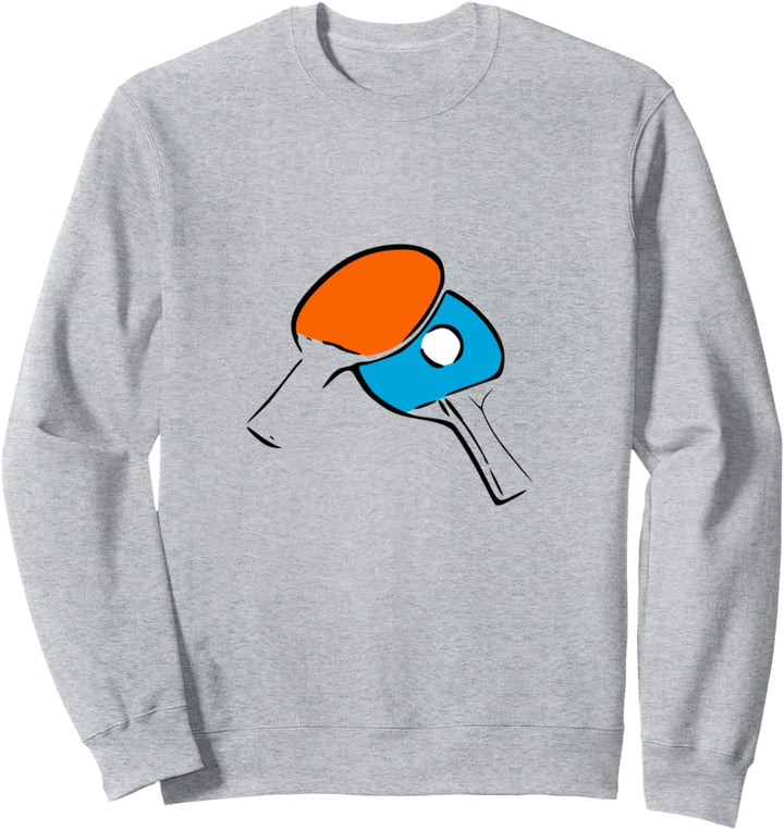 Ping Pong Paddel und Ball Sweatshirt