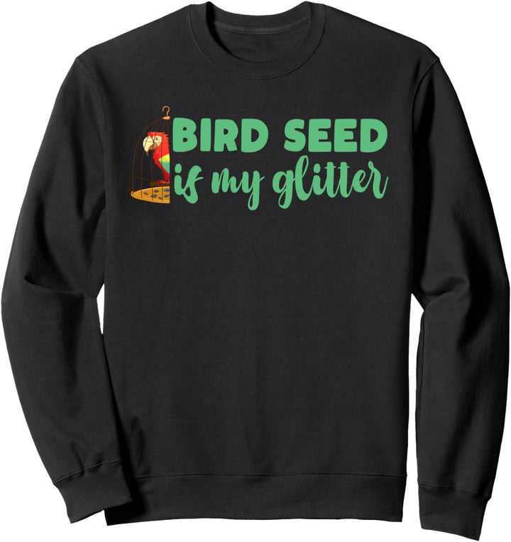 Papagei Vogel Haustier - Bird Seed Glitter Papagei Sweatshirt