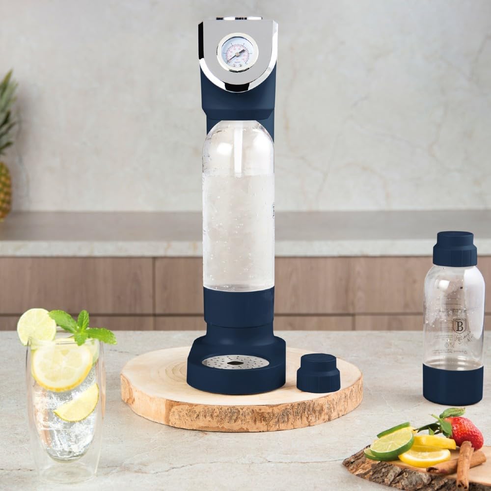 Berlinger Haus – SODABAR Wassersprudler + 2 Flaschen Deep Sea Collection – 2 l – blau