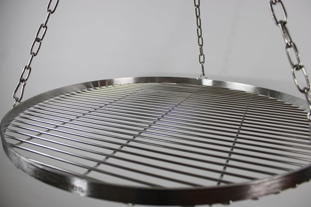 50cm Edelstahl Grillrost Mit Kette Ø4, Schwenkgrill, BBQ, Camping, Outdoor Grillzubehör 50 cm, 50 cm