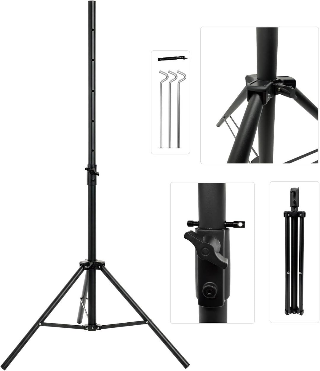 ARLI Dreibein Stativ 120 cm mit Zeltheringe für SAT Antenne Stahl klappbar höhenverstellbar Camping