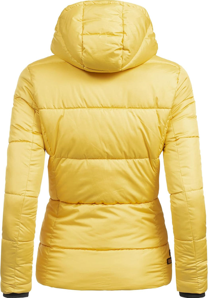 Navahoo Damen warme Winter Steppjacke Megan XS-XXL S Gelb, S Gelb