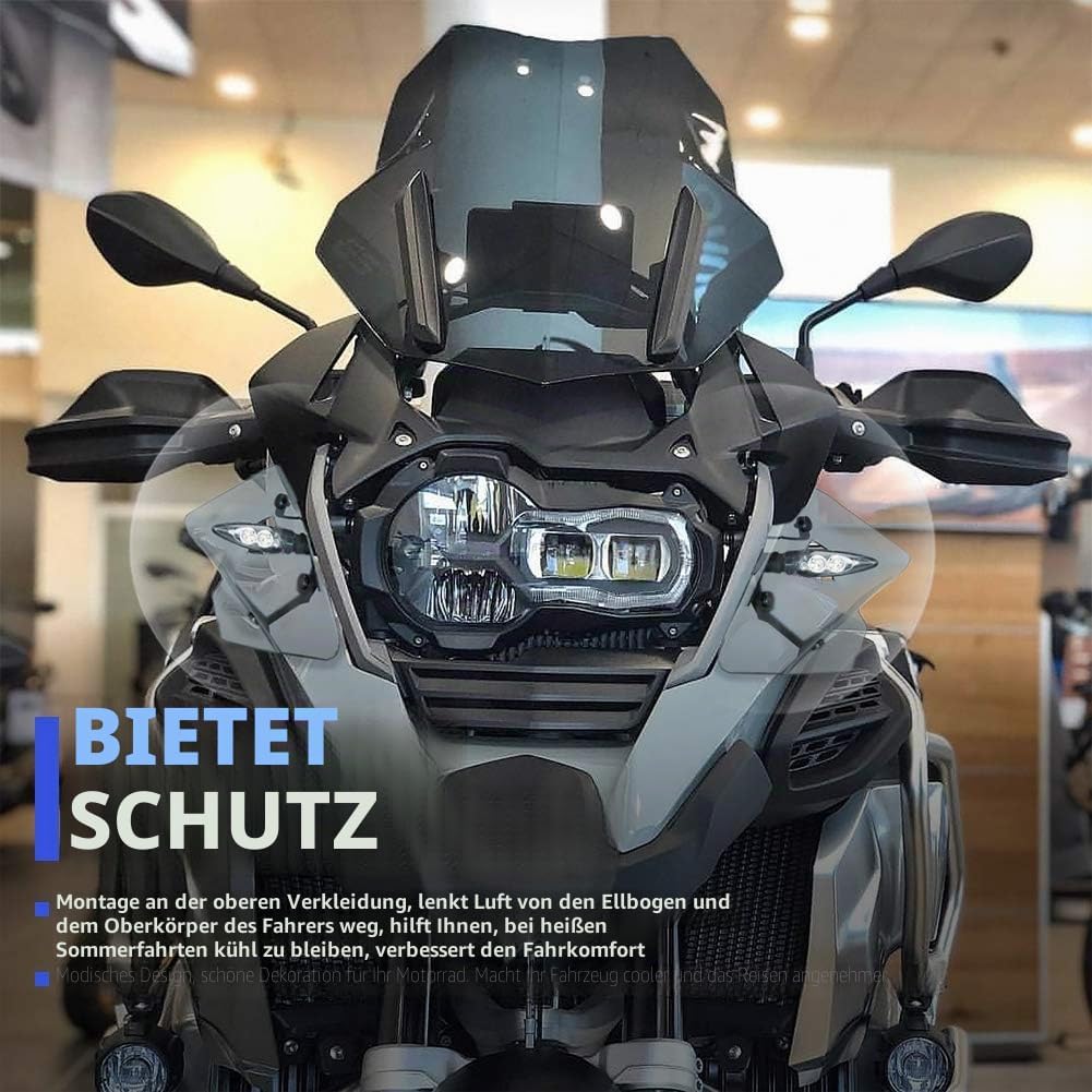 Motorrad-Blinker-Seiten-Winglet-Windschutzscheibenschutz, kompatibel mit B.M.W R1250GS R 1250 GS ADV