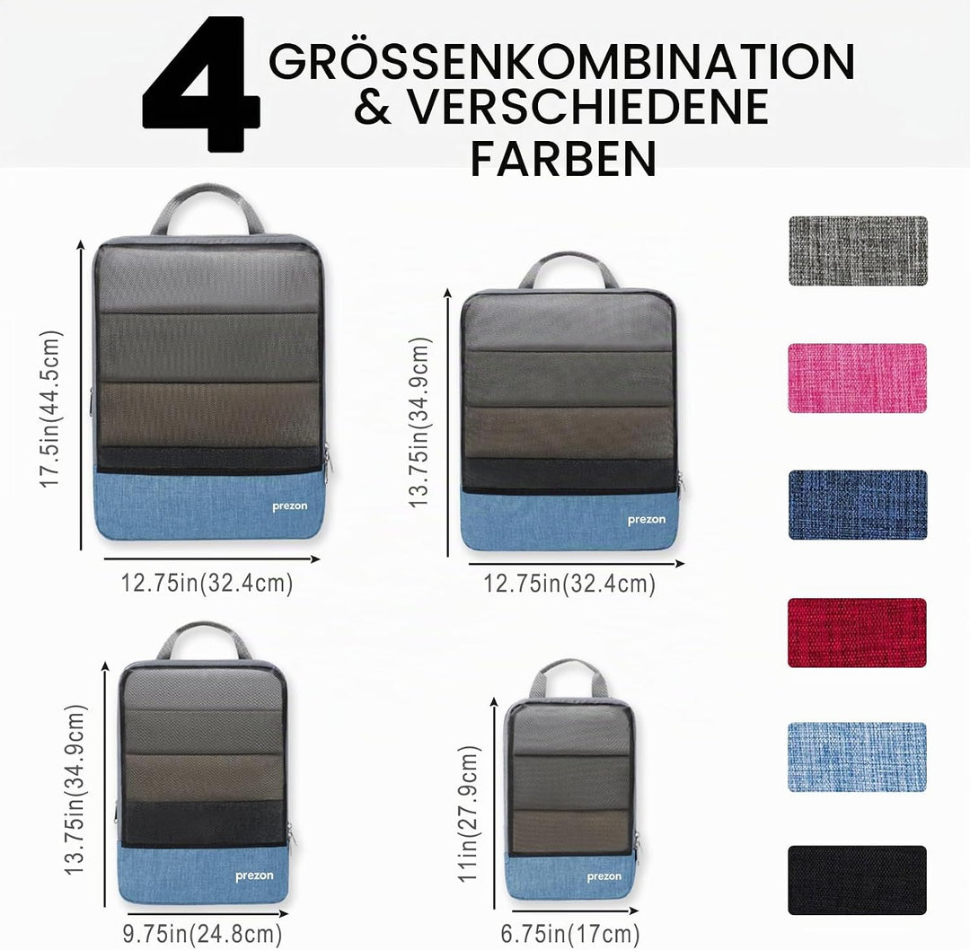 Prezon Komprimierbaren Packwürfeln zur Organisation Ihres Reisegepäcks, Compression Packing Cube, Pa