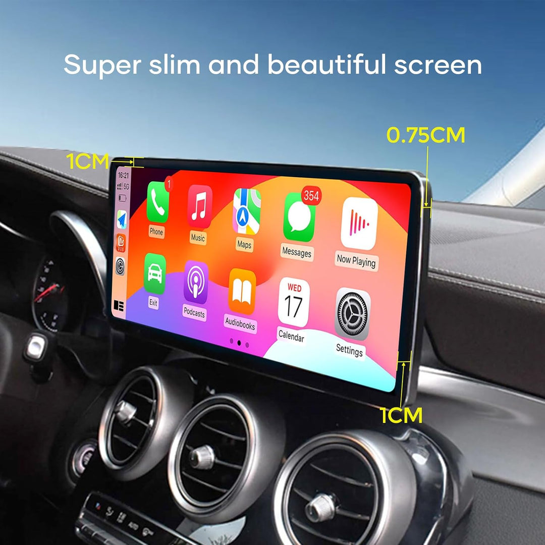 12.3" 2K HD Car Radio Screen 8GB+128GB Android 14.0 GPS for Mercedes C W205 GLC X253 NTG 5.0 8-Core