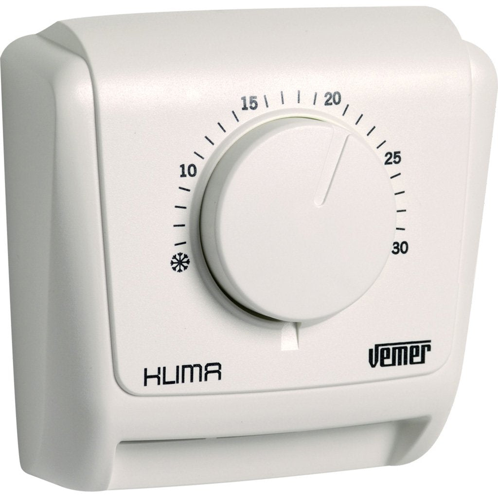 VEMER VE019600 KLIMA 3 - Mechanischer Raumthermostat, Heizungsthermostat, Thermostat mit Betrieb Hei