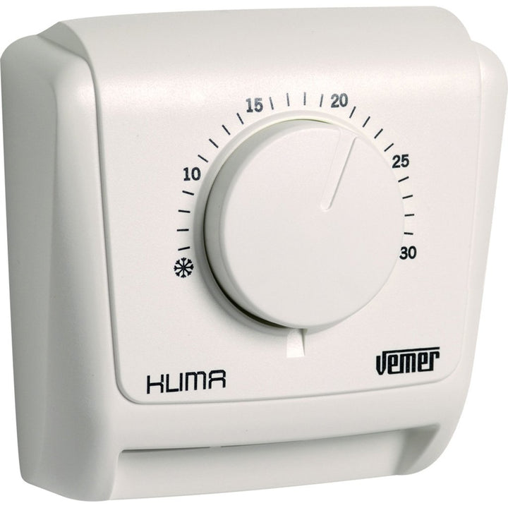 VEMER VE019600 KLIMA 3 - Mechanischer Raumthermostat, Heizungsthermostat, Thermostat mit Betrieb Hei