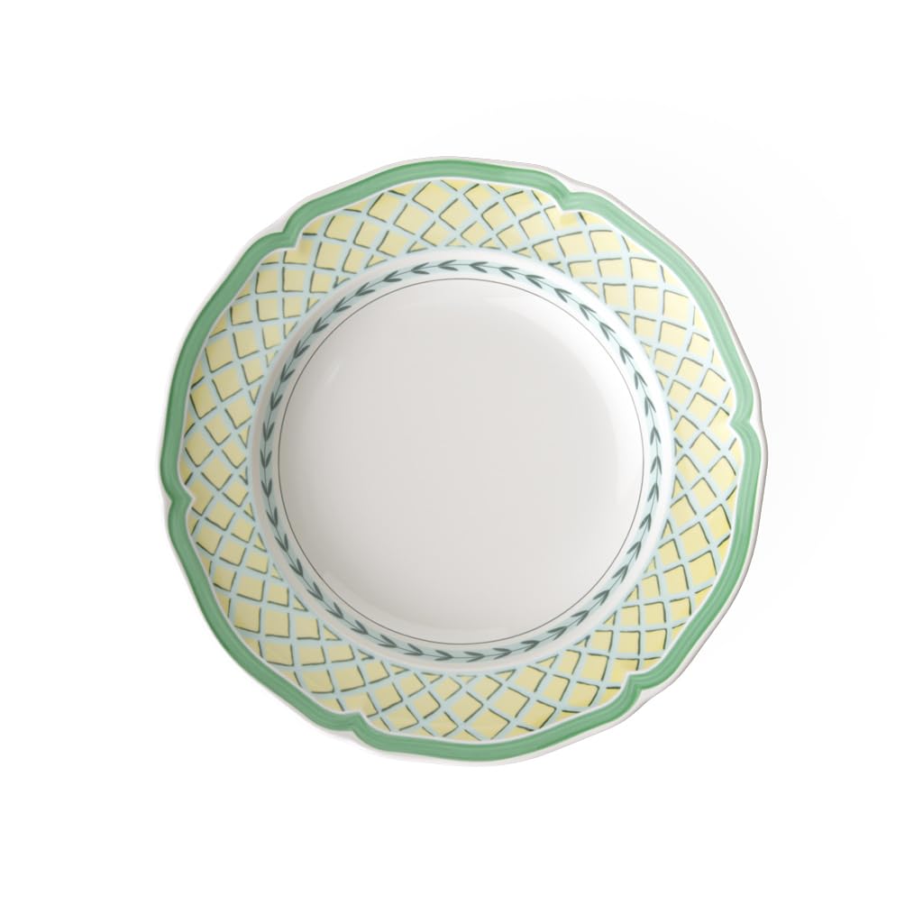 Villeroy &amp; Boch French Garden Orange Suppenteller, 23 cm, Premium Porzellan, Weiss/Bunt Geschirr 23