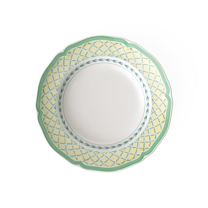 Villeroy &amp; Boch French Garden Orange Suppenteller, 23 cm, Premium Porzellan, Weiss/Bunt Geschirr 23