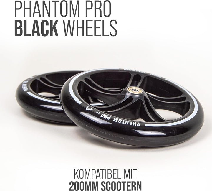 Apollo City Scooter Ersatzräderset Pro Wheels - ABEC 7 Kugellager, Roller Rad Ersatz-Räder passend C