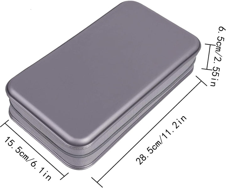 UENTIP CD-Hülle mit 48 Kapazitäten, tragbare DVD-Hülle aus Hartplastik, CD-Organizer, Brieftasche, s
